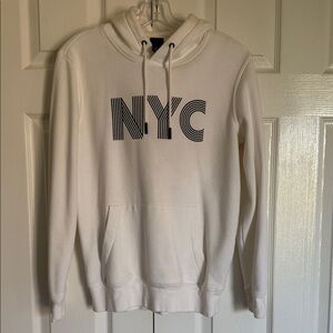 H&M White NYC Graphic Hoodie